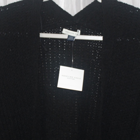 NWT Women's Black American Eagle Comfy,Oversized, Chunky Knit Cardigan in Sz(S) - Picture 5 of 10